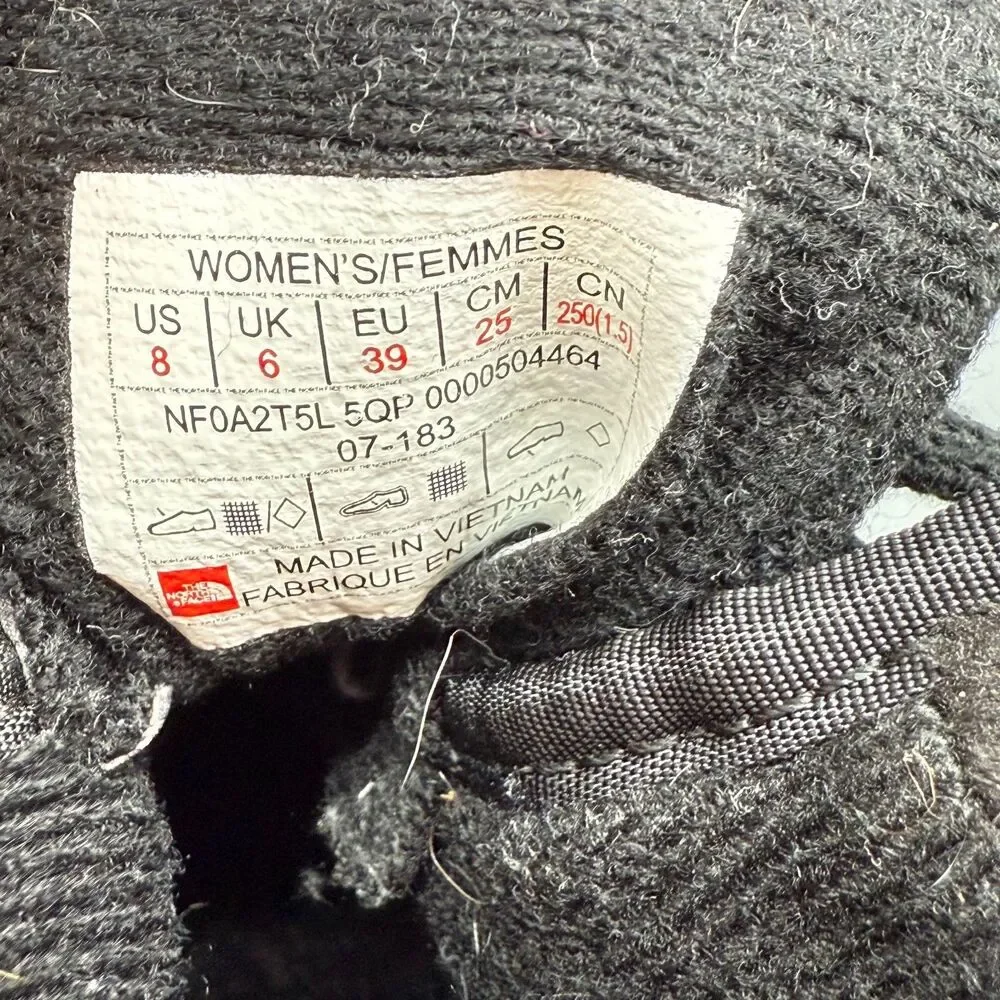 The North Face ThermoBall Lace II Women's 8 Gray Black Snow Boots Casual Outdoor